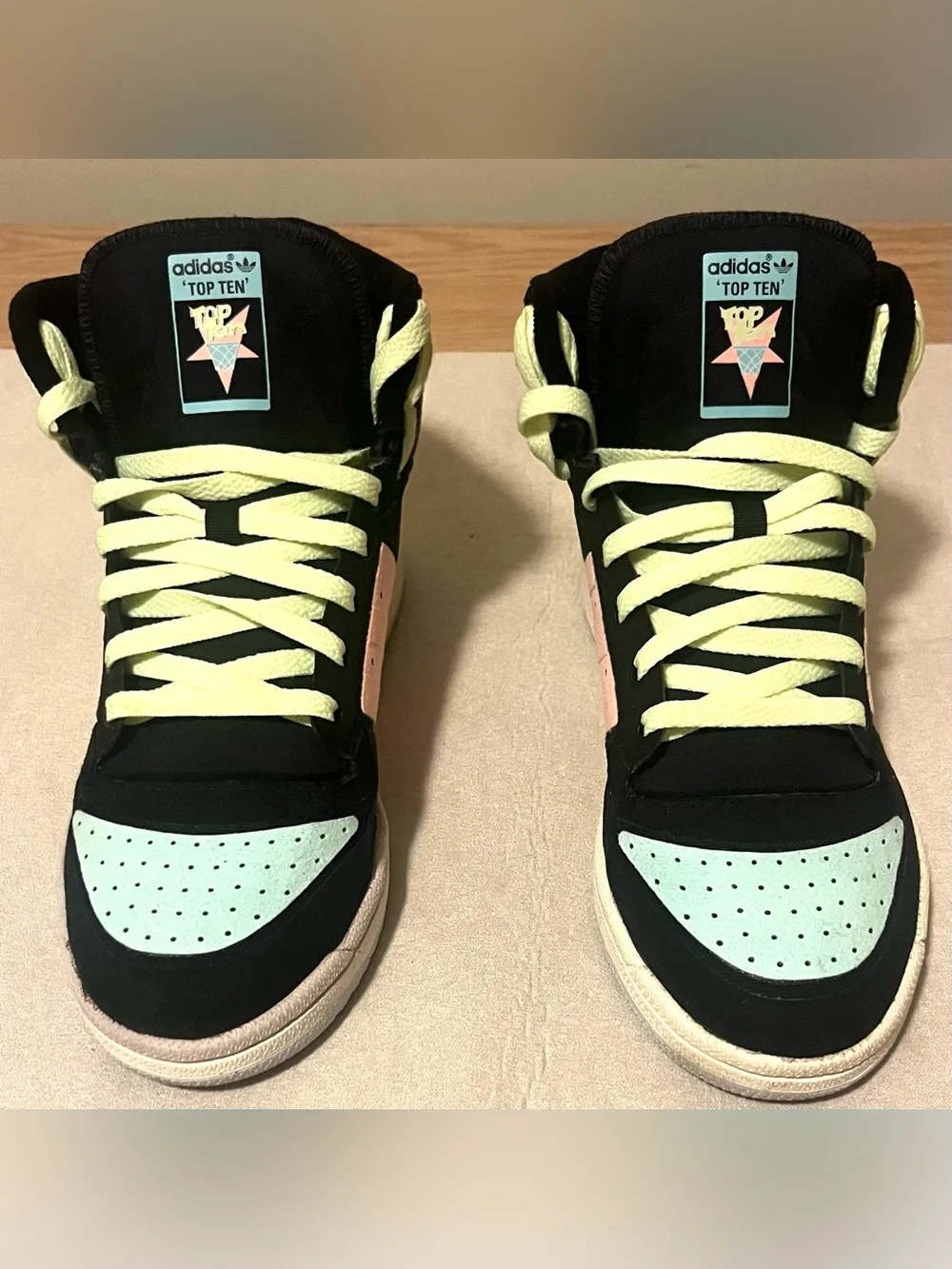 Adidas Top Ten RB High Top Unisex Sneakers Multicolor Black Pink Blue Neon Size